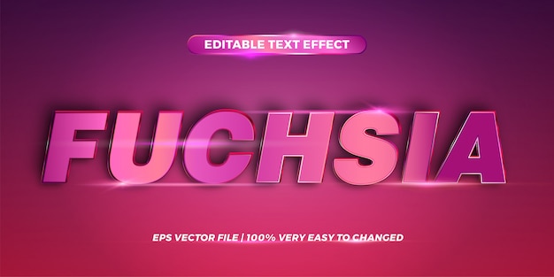 Edytowalny efekt tekstowy - Word Fuchsia