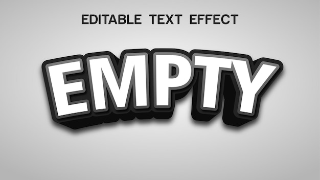 Edytowalny efekt tekstowy z pustym stylem