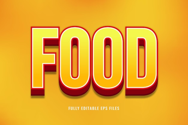 Edytowalny Efekt Tekstowy żywności 3d