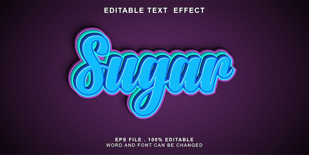 Edytowalny Efekt Tekstu Cukru