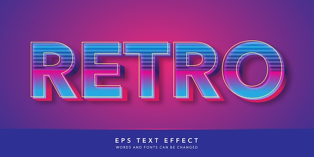Edytowalny Efekt Tekstu Retro 3d