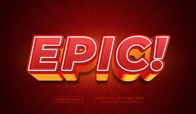 Edytowalny efekt tekstu w stylu epickim