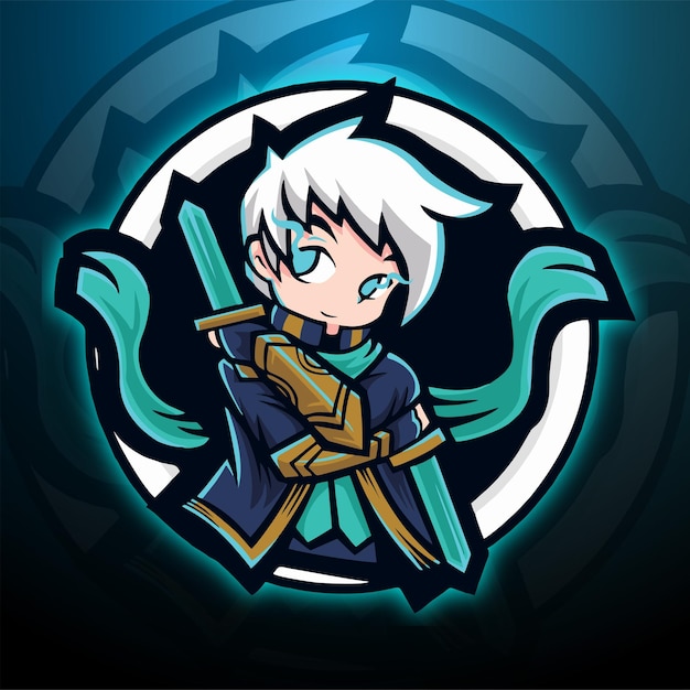 Edytowalny Plik Logo Gry Mascot Esports