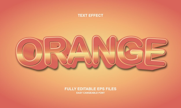 Edytowalny Pomarańczowy Efekt Tekstowy