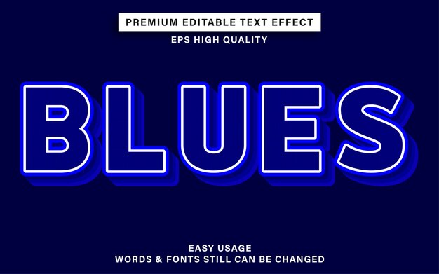 Edytowalny styl bluesowy efekt tekstu