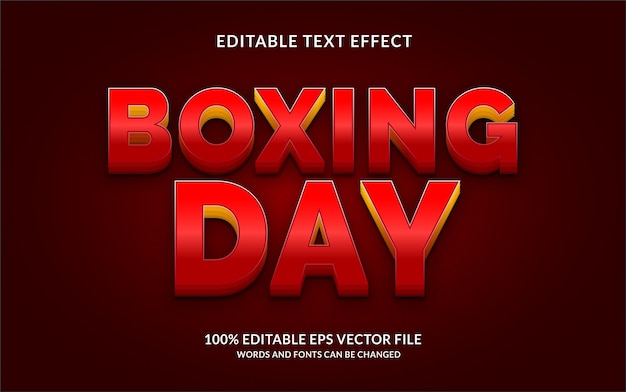 Edytowalny Styl Tekstu 3d Boxing Day