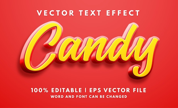 Edytowalny szablon efektu tekstowego Candy 3D
