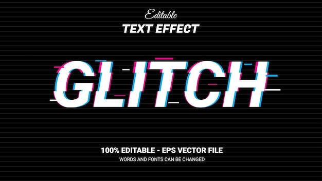Edytowalny szablon efektu tekstowego glitch