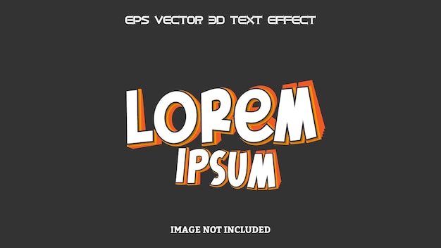 Edytowalny szablon projektu 3D Ai Vector Text Effect