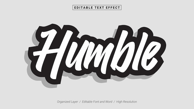 Edytowalny szablon typografii skromnej czcionki efekt tekstowy styl napis ilustracji wektorowych