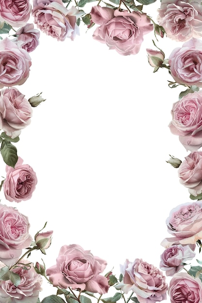 Edytowalny szablon Vintage Flower Frame Design