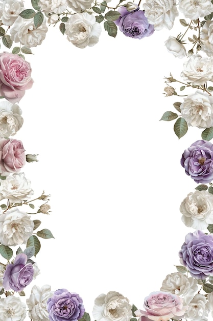 Edytowalny szablon Vintage Flower Frame Design