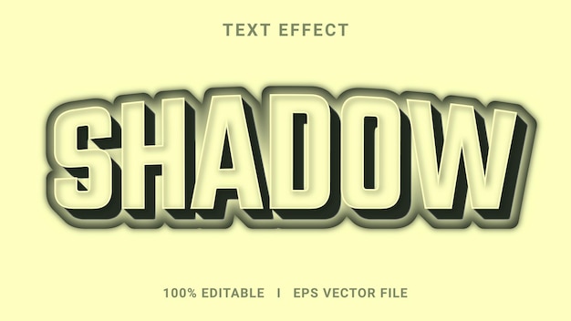 Edytowalny wektor premium efektu tekstowego Shadow 3D dla ilustratora