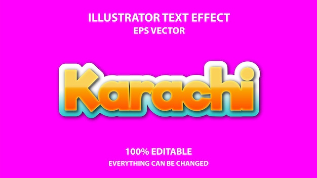 Edytowany Efekt Tekstu Karachi