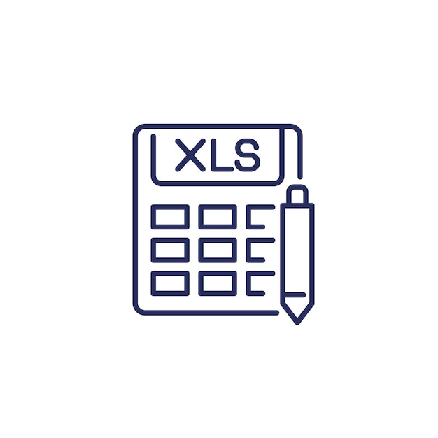 Plik wektorowy edytuj ikonę wiersza dokumentu xls