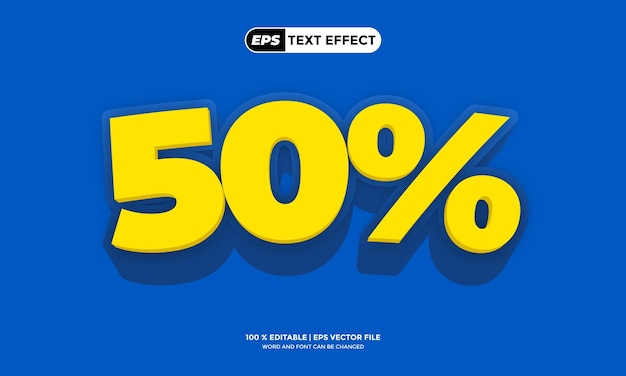 Efekt 3D Bold Text Editable Diskon Sprzedaż