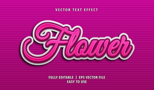 Efekt 3d Flower Text, Edytowalny Styl Tekstu