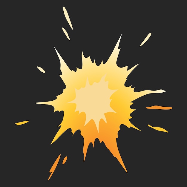 Plik wektorowy efekt animacji wybuchu dla gry wybuch wybuchu w stylu kreskówki bomba lub bang ilustracja izolowana wektorowa