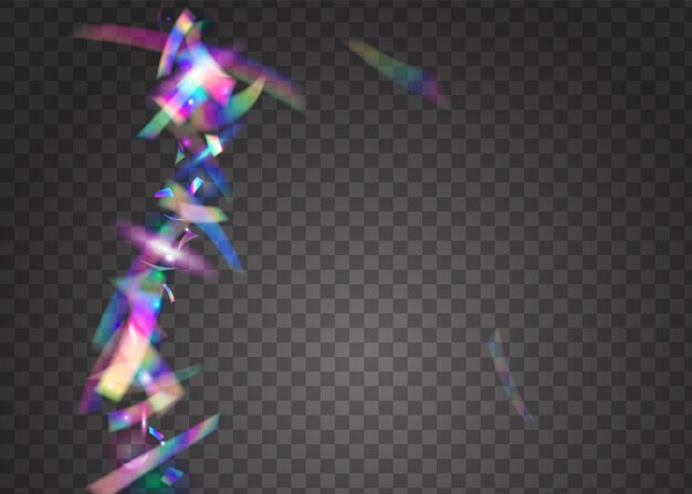 Efekt bokeh. Tęczowy blichtr. Fioletowy Brokat Laserowy. Brokat Art. Jasna folia. Neonowe błyszczy. Rozmycie ilustracji wielokolorowe. Dyskotekowy pryzmat. Różowy efekt bokeh