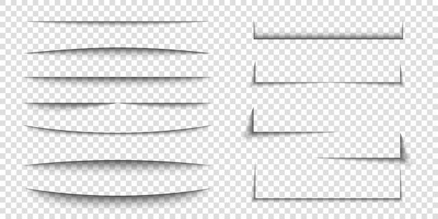 Plik wektorowy efekt cienia arkusza papieru d kształt krawędzi linii