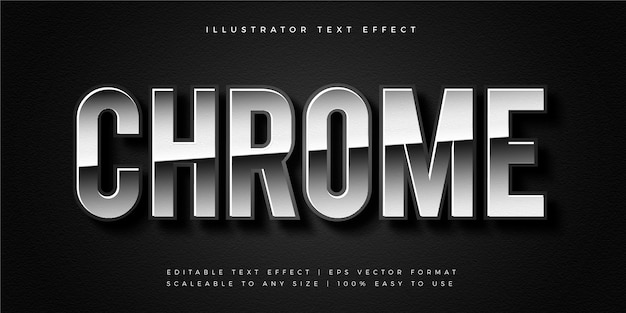 Efekt czcionki typu Silver Shiny Chrome Text Style