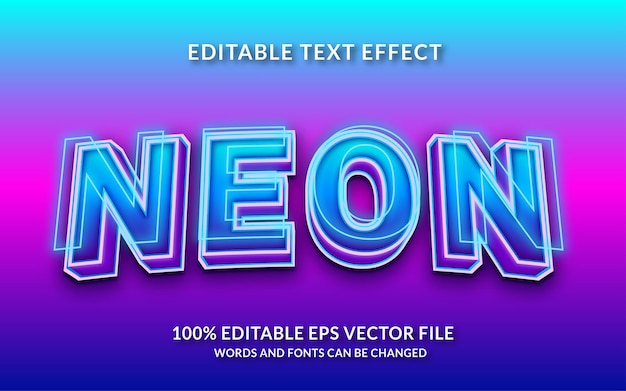 Efekt do edycji tekstu neonowego