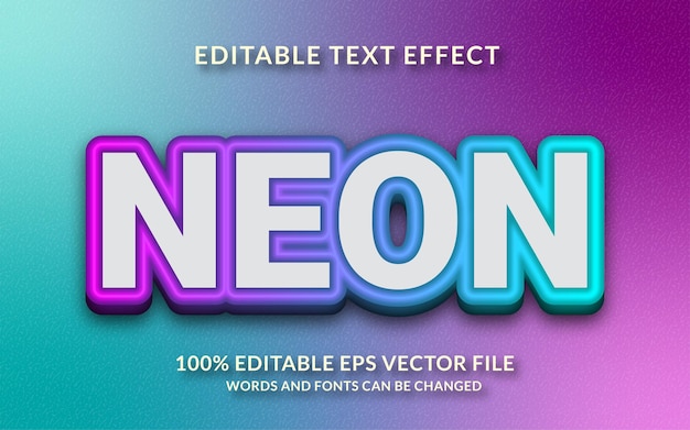 Efekt do edycji tekstu neonowego