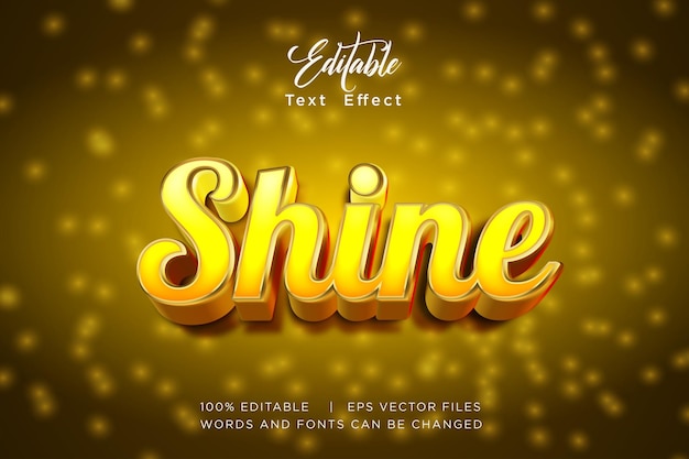 Efekt edycji tekstu Golden Shine