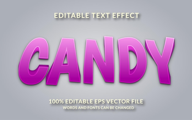 Efekt edytowalnego tekstu Candy
