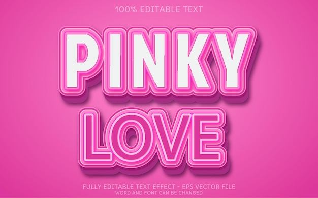 Efekt Pinky Love Tekst Edytowalny Styl Tekstu