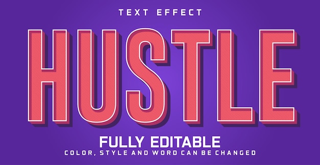 Efekt stylu edytowalnego tekstu Hustle