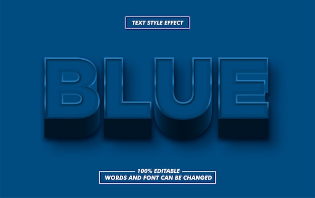 Plik wektorowy efekt stylu klasycznego niebieskiego pogrubionego tekstu