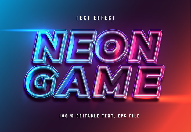 Efekt Stylu Neon Text