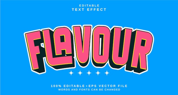 Efekt stylu tekstu edytowalnego Temat stylu tekstu smaku