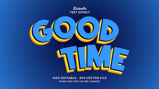 Efekt stylu tekstu Good Time 3d