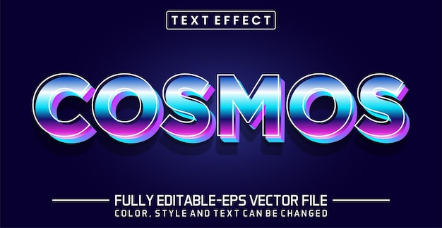 Efekt Stylu Typografii Tekstu Cosmos Tech