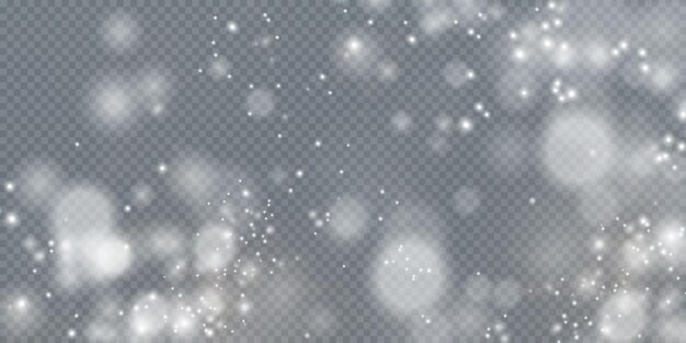 Efekt światła bokeh w tle Białe światło kurzu png Boże Narodzenie w tle lśniącego pyłu