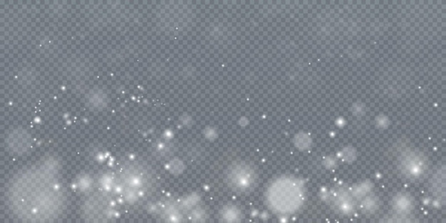 Efekt światła bokeh w tle Białe światło kurzu png Boże Narodzenie w tle lśniącego pyłu