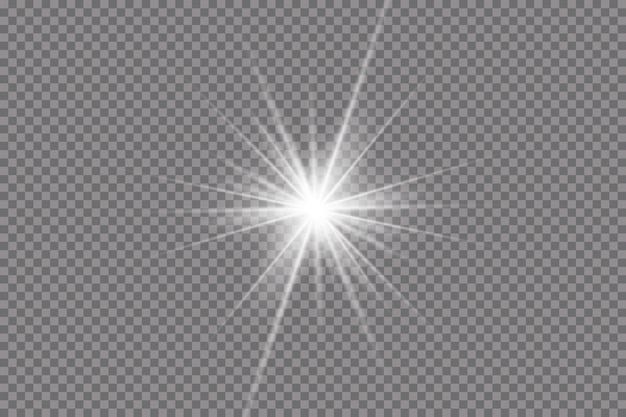 Plik wektorowy efekt świecącego światła, flary, eksplozji i gwiazd.