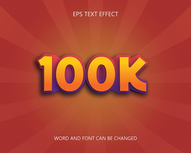Efekt tekstowy 100k 3d