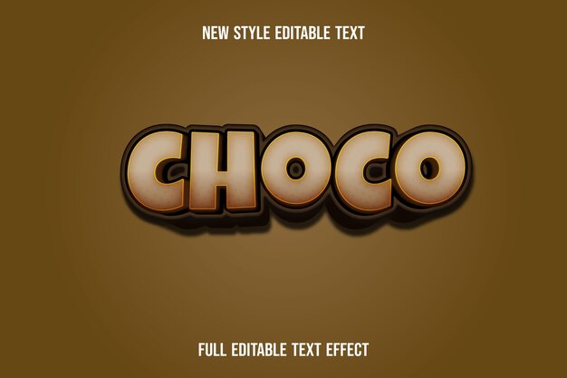 Efekt Tekstowy 3d Choco Kolor Brązowy Gradient