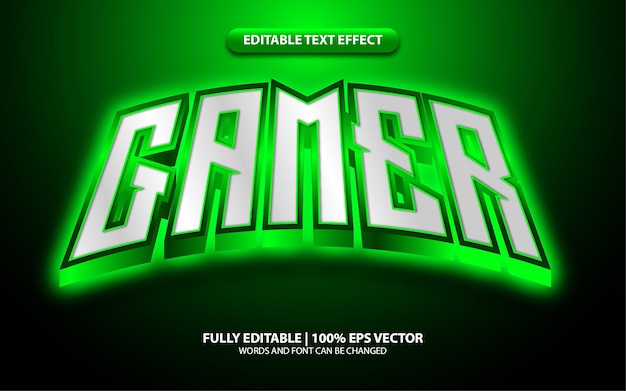 Efekt tekstowy 3D Gamer
