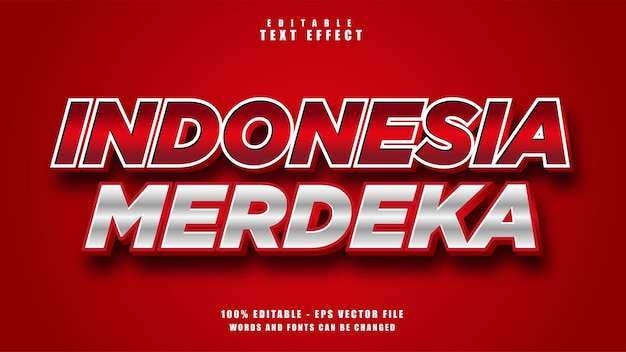 Efekt Tekstowy 3d Indonezja Merdeka