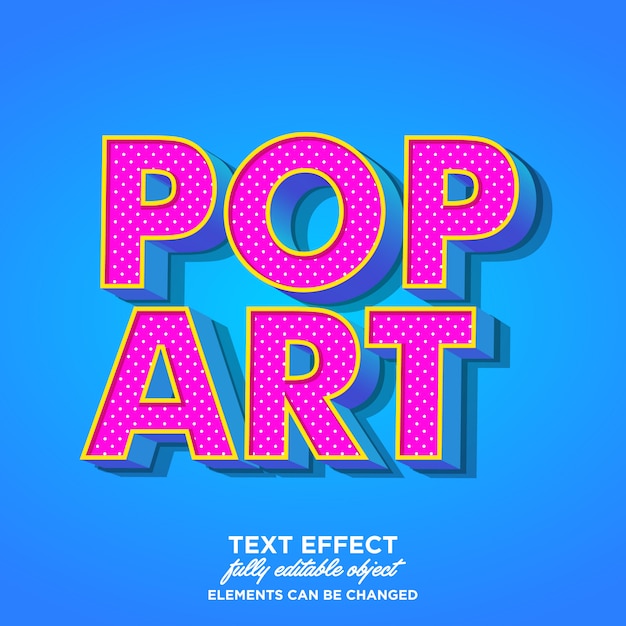 Efekt Tekstowy 3d Pop-artu