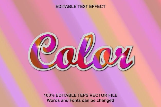 Efekt Tekstowy 3d W Kolorze Eps