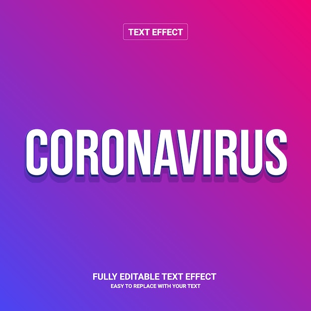 Plik wektorowy efekt tekstowy corovarirus