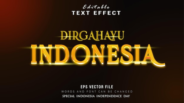Efekt tekstowy Dirgahayu w Indonezji