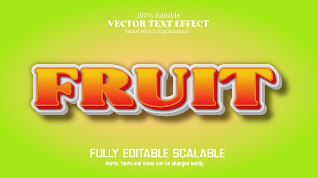 Efekt tekstowy Editable Fruit