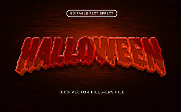 Efekt Tekstowy Halloween Premium Wektor