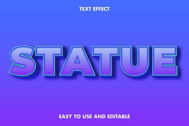 Efekt Tekstowy Modern Statue. Edytowalne I łatwe W Użyciu. Efekt Typografii